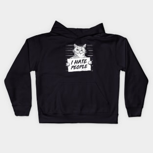 Cat - I Hate People Kids Hoodie